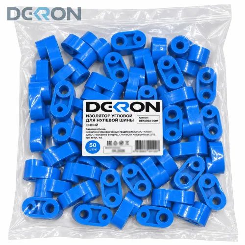 картинка Изолятор угловой для нулевой шины СИНИЙ DEKRON 