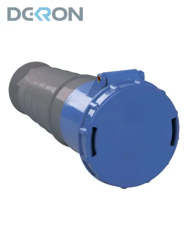 картинка Розетка переносная 233 2P+PE 63А 200-250В IP54 DEKRON 