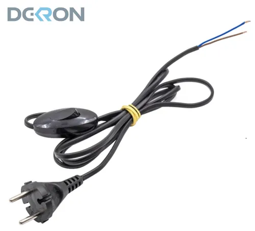 картинка Шнур ШБ для Бра ШВВП 2*0,75 (6А) 3м. черн. DEKRON 