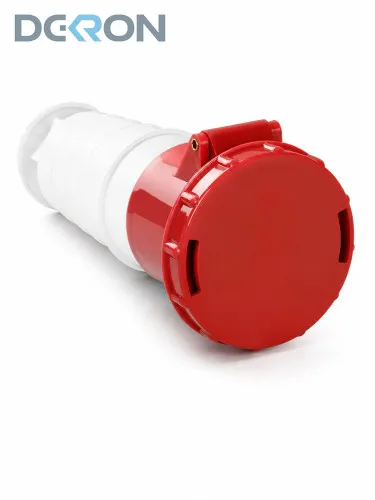 картинка Розетка переносная 234 3Р+РЕ 63А 380-415В IP54 DEKRON 