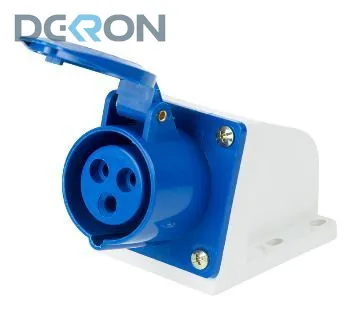 картинка Розетка стационарная 113 2Р+РЕ, 16А, 250В IP44 DEKRON 