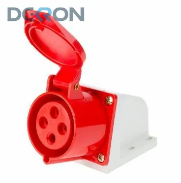 картинка Розетка стационарная 124 3Р+РЕ, 32А, 415В IP44 DEKRON 
