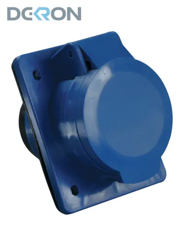 картинка Розетка встраиваемая 423 2Р+Е 32А 200-250В IP44 DEKRON 