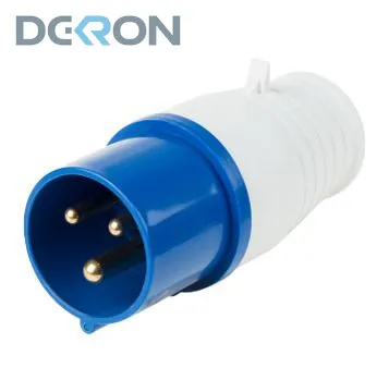 картинка Вилка переносная 013 2Р+РЕ, 16А, 250В IP44 DEKRON 