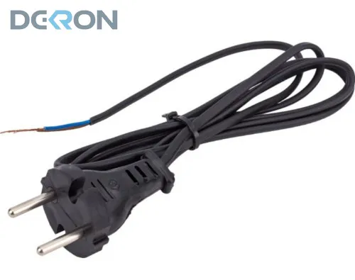 картинка Шнур ШН с вилкой ШВВП 2*0,75 (6А) 1,5м. черн. DEKRON 