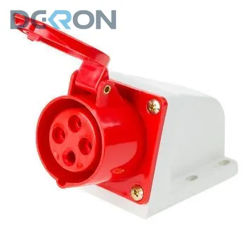 картинка Розетка стационарная 114 3Р+РЕ, 16А, 415В IP44 DEKRON 