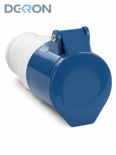 картинка Розетка переносная 223 2P+PE 32А 200-250В IP44 DEKRON 
