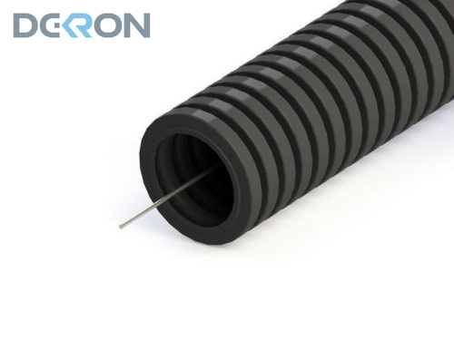 картинка Труба ПНД гофрированная с зондом D25мм.  (25м/уп) Черный DEKRON 
