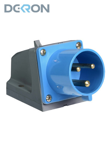 картинка Вилка стационарная 523 2P+PE 32А 200-250В IP44 DEKRON 