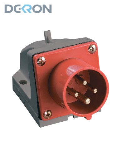 картинка Вилка стационарная 514 3Р+РЕ 16А 380-415В IP44 DEKRON 