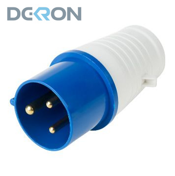 картинка Вилка переносная 023 2Р+РЕ, 32А, 250В IP44 DEKRON 