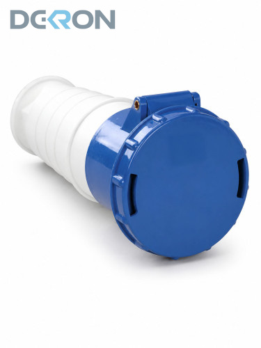 картинка Розетка переносная 233 2P+PE 63А 200-250В IP54 DEKRON 