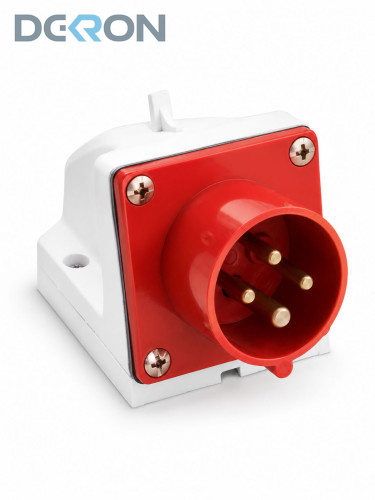 картинка Вилка стационарная 514 3Р+РЕ 16А 380-415В IP44 DEKRON 