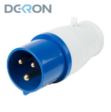 картинка Вилка переносная 013 2Р+РЕ, 16А, 250В IP44 DEKRON 