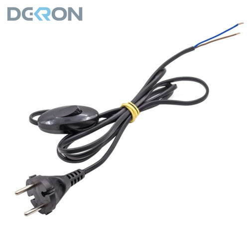 картинка Шнур ШБ для Бра ШВВП 2*0,75 (6А) 5м. черн. DEKRON 