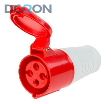 картинка Розетка переносная 224 3Р+РЕ, 32А, 380В IP44 DEKRON 