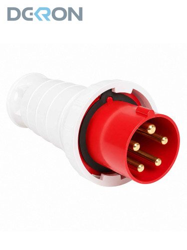 картинка Вилка переносная 035 3Р+РЕ+N, 63А, 415В IP54 DEKRON 