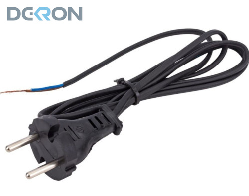 картинка Шнур ШН с вилкой ШВВП 2*0,75 (6А) 1,5м. черн. DEKRON 