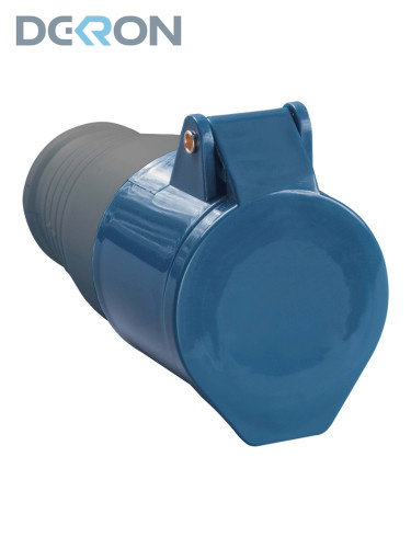 картинка Розетка переносная 223 2P+PE 32А 200-250В IP44 DEKRON 