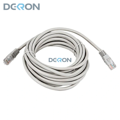 картинка Шнур коммутационный, патч-корд, U/UTP RJ45-RJ45 CAT 5e, PVC, серый, 1м 
