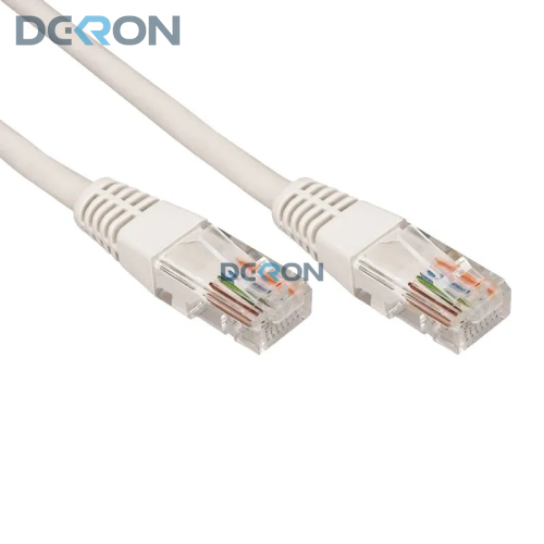 картинка Шнур коммутационный, патч-корд U/UTP RJ45-RJ45, CAT 5e, PVC серый, 5м 