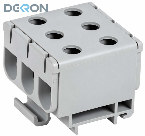 картинка Клемма тройная КСВ 6-50 серая DEKRON 
